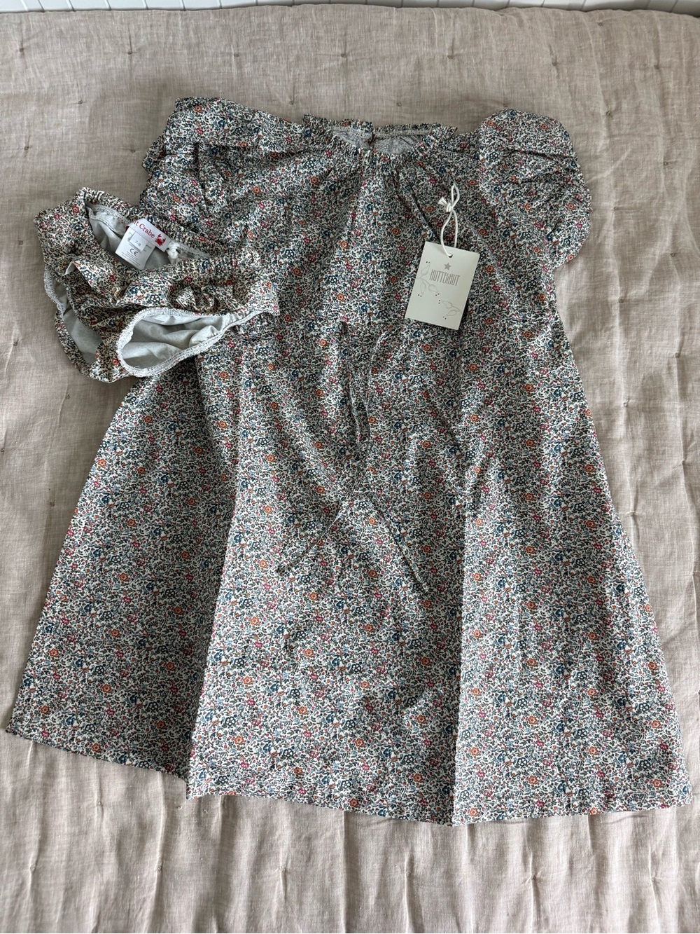 Huttelihut Stinne Midi Dress Made with Liberty fabric Size 7Y